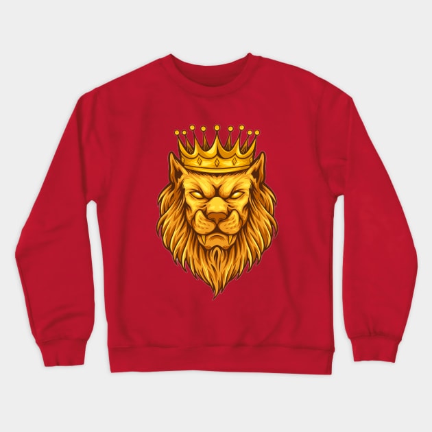 Lion King Golden Crown Crewneck Sweatshirt by PhotoSphere